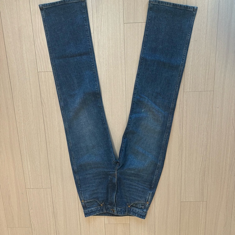 KHAITE Blue Skinny Jeans with Classic Indigo Wash